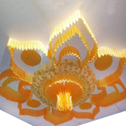 Designer Mandap Ceiling - 20 FT X 20 FT - Taiwan & 26 Gauge Bright Lycra Cloth