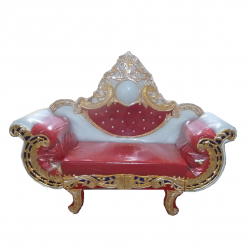 White & Red - Heavy Premium Metal Jaipur Couches - Sofa - Wedding Sofa - Wedding Couches - Made Of Wooden
