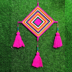15 Inch X 25 Inch - Wall Hanging Kite - Wool Tasal Kite Wall Hanging - Multi color
