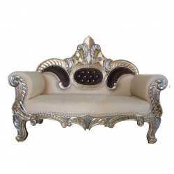 Udaipuri  Wedding Sofa & Couches - Made Of Wooden & Brass - Cream & Maroon Color