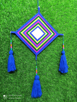 Wall Hanging Kite Jhumar - 15 Inch X 25 Inch - Multi color
