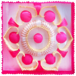 Designer Mandap Ceiling - 18 Ft X 18 Ft - Made Of Taiwan & 26 Gauge Bright Lycra Cloth