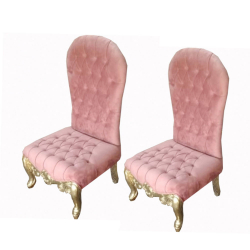 Vidhi-Mandap Chair -1 Pair (2 Chairs) - Made of wood & Brass coating