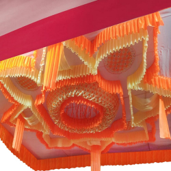 15 FT X 15 FT - Designer Mandap Ceiling Cloth - Shamiyana Ceiling - Taiwan Top - 26 Gauge Bright Lycra Cloth - Multi Color