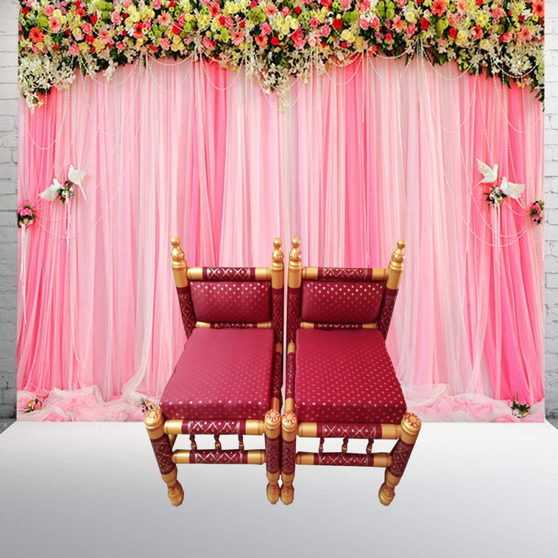 Buy Sankheda Vidhi Mandap Chair 1 Pair (2 Chairs) Made Of Sankheda