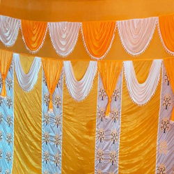 Designer Curtain - 10 FT X 18 FT - Made Of Thali Print