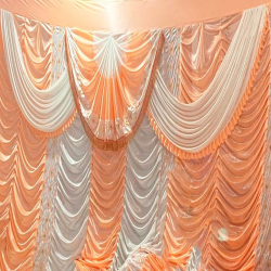 Designer Kadai Suraj Mukhi Curtain - 10 FT X 20 FT - Made Of Bright Lycra