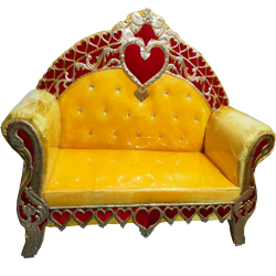 Regular Wedding Sofa & Couches - Made Of Metal - Yellow & Red Color