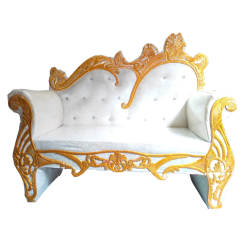 Regular Wedding Sofa & Couches - Made Of Metal - White & Golden Color