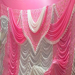 Designer Kadai Curtain - 10 FT X 10 FT - Made Of Bright Lycra