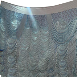 Aqua tone to tone  Curtain - 9 FT X 20 FT - Made Of Bright Lycra