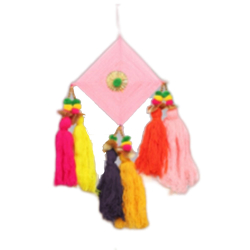 Decorative Kite Tassel Wall Hanging - Made of Woolen & Bamboo