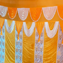 Designer Curtain - 10 FT X 20 FT - Made Of Thali Print