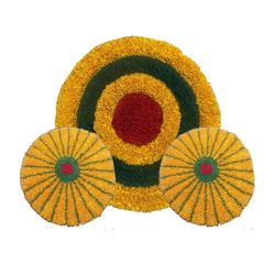Decorative Round Stage Setup -  Set Of 3 - Made Of Polyester