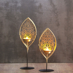 Fancy Candle Stand -  Set of 2 - made of metal