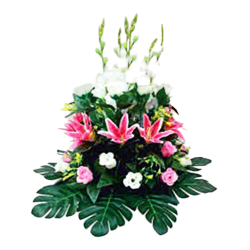Artificial Flower Pillar Bouquet - Made of Plastic