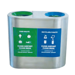 Mintage Open Swing Bin With 2 Inner Bin - Made Of Stainless Steel