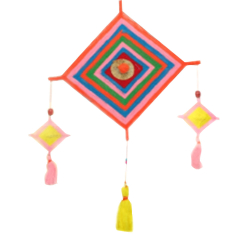 Decorative Kite Tassel Wall Hanging - Made of Woolen & Bamboo