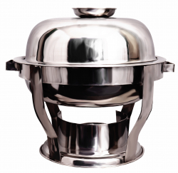 Malabar - Round Chafing Dish with Lid  - Made of Stainless Steel
