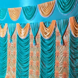 Designer Curtain - 11 FT X 15 FT - Made Of Thali Print