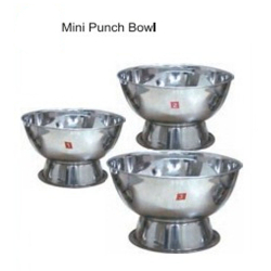 Mini Punch Bowl Dish - Set of 3  - Made of Stainless Steel