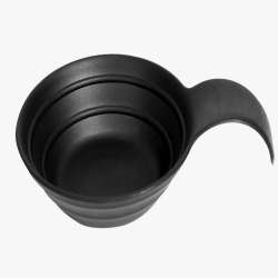 Handle Round Chat Plate - 4 Inch - Made of Plastic - Black Color