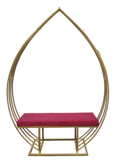 7 FT - Golden Leaf Shape Stand - Made of Iron