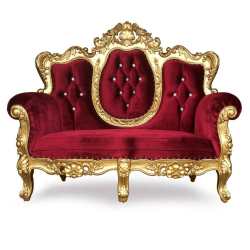 Wedding Sofa & Couches - Made of Wooden Polish-Maroon & Golden