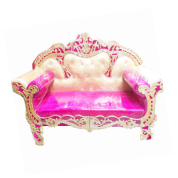 Regular Wedding  Sofa & Couches - Made Of Wood - Pink & Golden Color