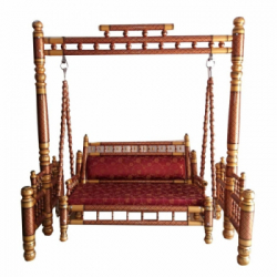 2 in 1 Sankheda Jhula - Wooden Swing - Made Of Teak Wood