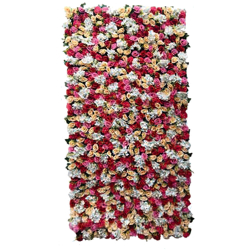 Artificial Flowers Wall - 4 FT X 8 FT -  Made Of Plastic