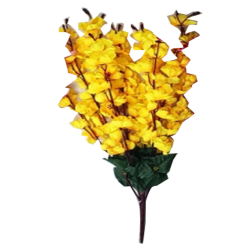 Decorative 7 Stick Blossom Bunch - Yellow Color