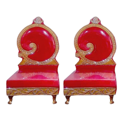 Vidhi Mandap Chair  - 1 Pair (2 Chairs) - Made Of Wood & Metals