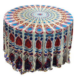 3D Round Table Cover - 4 FT X 4 FT - Made Of Taiwan Cloth & Brite Lycra