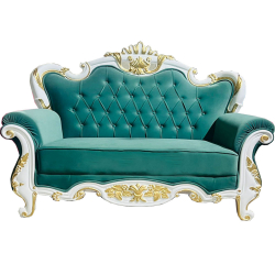 Regular Wedding Sofa & Couches - Made Of Brass FInish - Green Color