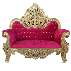 Wedding Sofa & Couches - Made of Wooden Polish-Pink & Golden