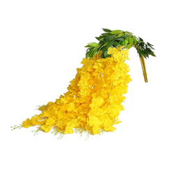 Artificial Decorative Wisteria Flower - 3.5 FT- Yellow Color