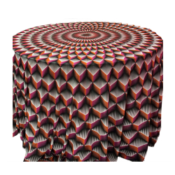 3D Round Table Cover -  4 FT X 4 FT - Made of Taiwan Cloth & Brite Lycra