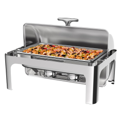 Premium Model Chafing Dish with Roll Top Lid - 3 LTR - Made Of Stainless Steel