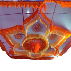Designer Mandap Ceiling - 15 FT X 15 FT - Made Of Taiwan & Bright Lycra Cloth