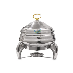 Malabar - Round Chafing Dish with Lid - 6 LTR - Made of Stainless Steel