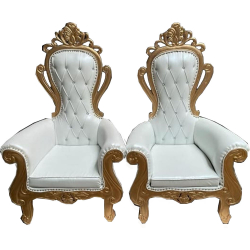 Wedding Chair 1 Pair ( 2 Chairs ) - Made of Wood with Polish