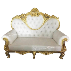 Wedding Sofa & Couches - Made of Wood - White & Golden Color