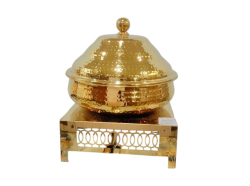 8 LTR Gold Handi Chafing Dish With Lid  - Made Of Stain..