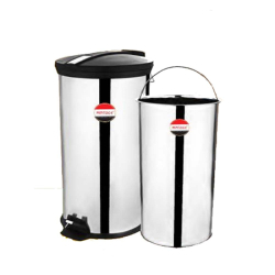 Mintage Pedal Bin Nova High Gloss With Bucket - Made Of Stainless Steel