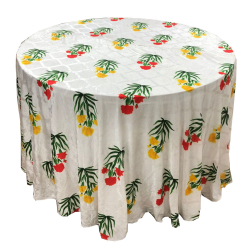 3D Round Table Cover - 4 FT X 4 FT -  Made Of Taiwan Cloth & Brite Lycra