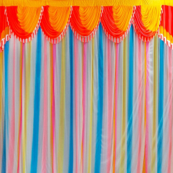 Designer Curtain -  Made of 24 Gauge Bright  Lycra Cloth