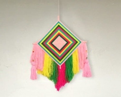 Wall Hanging Kite Tussle - 15 Inch X 25 Inch - Made Of Woolen