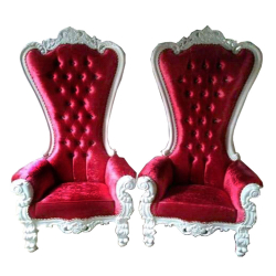 Wedding Chair 1 Pair ( 2 Chairs ) - Made of Wood with Polish
