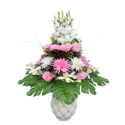 Artificial Flower Pillar Bouquet - Made of Plastic